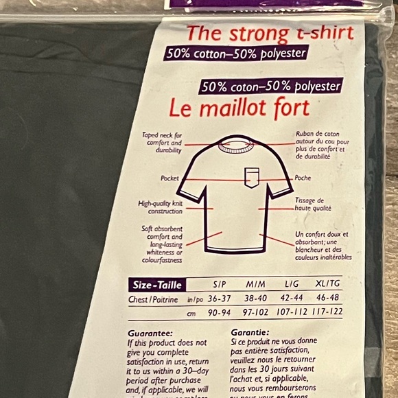 Vintage 90s BVD Pocket Strong T-Shirt 2XL Green Navy Blue NOS Tee - Picture 9 of 10